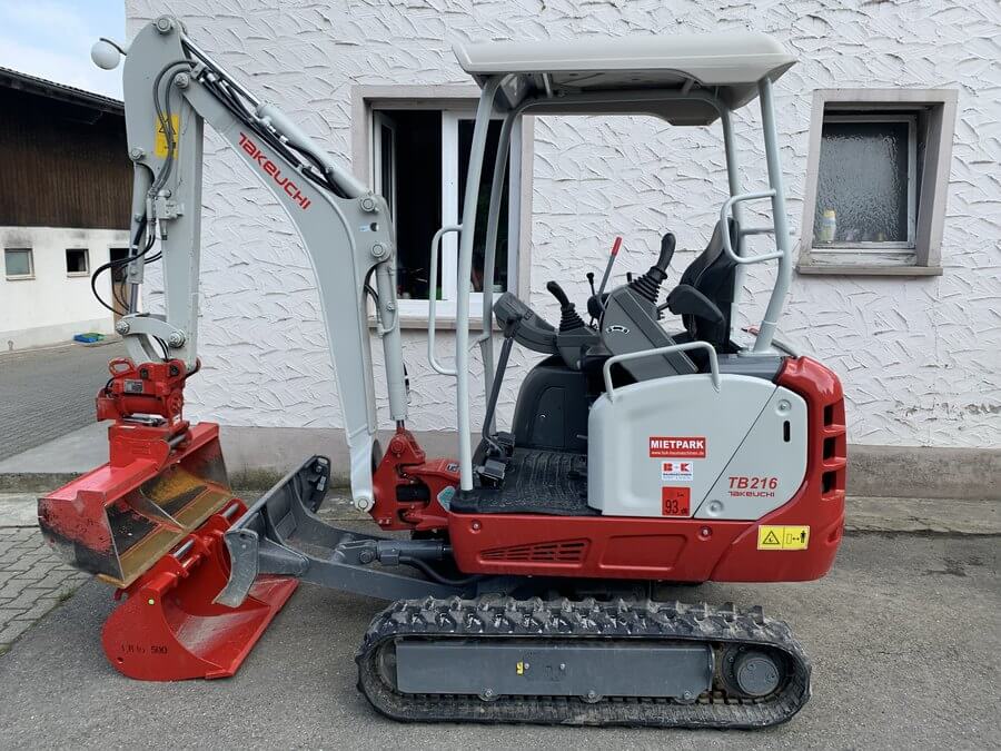 Minibaggervermietung tb 216 